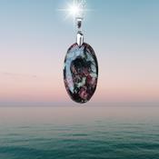 Eudialyte Сrystal Amulet 925 Sterling Silver Necklace image