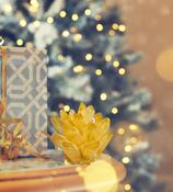 YELLOW PHANTOM CRYSTAL QUARTZ CLUSTER FLOWER image