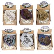 AURA GEODE CLUSTER CRYSTAL MULTICOLOUR M image