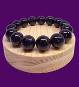 Amethyst Crystal Bracelet - Dream Amethyst Bead Large Natural Stone ±12mm image
