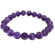 Amethyst Crystal Bracelet ±6 mm Bead Elastic image