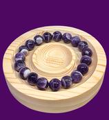 Chevron Amethyst Crystal Bracelet 10 mm bead image
