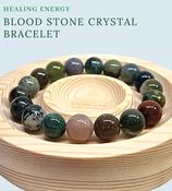 Blood Stone Crystal Bracelet (Heliotrope) Bead Bracelet image