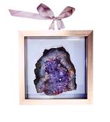 Amethyst Crystal Cluster Druzy Cluster Framed Wall Art image