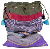 Vintage cotton bag mixed colours image