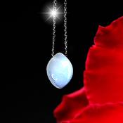 Moonstone Crystal Neckless 925 Sterling Silver Pendant Amulet image