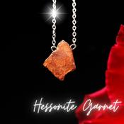 Hessonite Garnet Crystal Pendant Necklace 925 sterling silver image