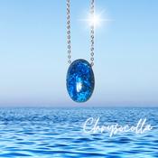Chrysocolla Earth Power Сrystal Amulet 925 Sterling Silver Necklace. image