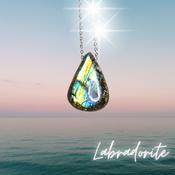 Labradorite Crystal Necklace "Free your Soul and Spirit" Amulet Pendant 925 sterling silver image