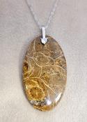 Morocco Fossil Amulet Pendant Necklace, Morocco image