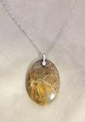 Morocco Fossil Amulet Pendant Necklace, Morocco image