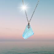 Blue Morganite Crystal Pendant Amulet Necklace image