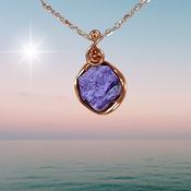 Charoite Crystal Copper Pendant Necklace image