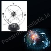 Stress Relief Silver Cube Kinetic Orbital Motion Gadget (Collision Balls / Pendulum Balls) Meditation Physics Science Fun Toy Desk Home Office Decor image