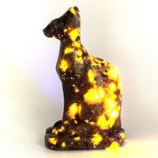Crystal Yooperlite (Fluorescent rock) Egyptian Cat Gem image