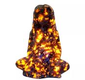 Crystal Yooperlite (Fluorescent rock) Mother of Earth Goddess Carved Skulls Mineral Gem image