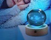 GALAXY GLOBE CRYSTAL BALL LED LIGHT LAMP IN LUXURY GIFT BOX MULTICOLOR image