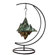 Incense  Burner Holder Hanging Backflow Mountain Burner with Moon Iron Stand image