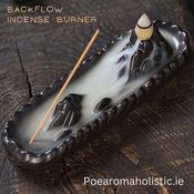 Backflow Incense Burner, Mountain Incense Burner Holder, Handmade Ceramic Sticks, Cones, Cone Burner image