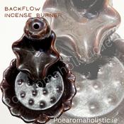 Backflow Incense Burner, Flower Waterfall Incense Burner Holder, Handmade Ceramic Sticks, Cones, Swimming Fish Cone Burner image