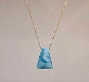 Larimar Crystal Amulet Natural Stone Pendant Necklace image