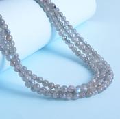 Moonstone Crystal Beaded Necklace Grey Rainbow image