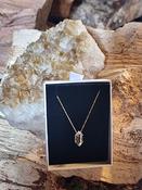 Herkimer  Diamond Amulet Pendant 925 Gold image