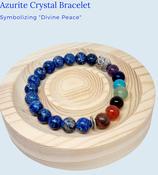 Azurite Blue Crystal  Bracelet Chakra Bead 8mm image