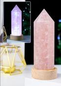 Rose Quartz Crystals Energy Point USB Lamp image
