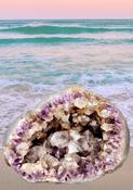 Amethyst Geode Druzy Crystal - Raw Amethyst Stone AAA Grade Large image