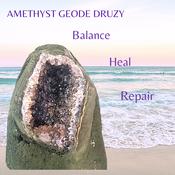 Amethyst Geode Druzy - Amethyst Crystal Cathedral Geode - Raw Amethyst Stone AAA Grade image