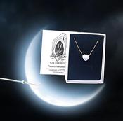 Moonstone Heart Shape Sterling Silver Pendant Crystal Necklace Amulet image