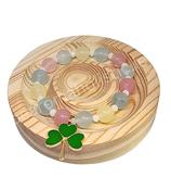 Morganite Crystal "Lucky Clover" Bracelet Elastic image