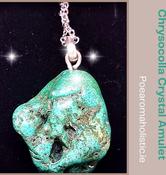 Rough Chrysocolla Pendant Necklace Natural Crystal image