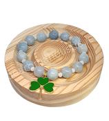 Aquamarine Crystal Bracelet Lucky Clover image