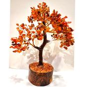 Tree of Life Large Carnelian Crystal of Joy - Wealth -  Abundance - Success image