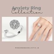 Anxiety 'Flower' Women's Ring 925 Sterling Silver Plated image