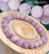 Lepidolite Pink Crystal Bracelet Elastic ±8mm image