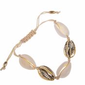 Cowrie Shell Bracelet White Gold image