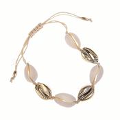 Cowrie Shell Anklet Bracelet White Gold image