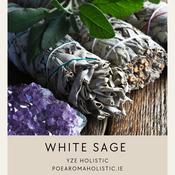 White Sage Smudge Stick 4" Dried White Sage with Beautiful Scent, Home Cleansing Incense for House Cleansing and Burning Sage Natural Certified image