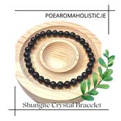 Shungite Crystal Beads Bracelet EMF Protector 100% natural Shungite crystal 6mm image