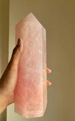 Rose Quartz Tower Point Wand Obelisk Genuine Crystal Large image