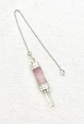 Rose Quartz Crystal Pendulum Dowser Reiki Chakra Healing Crystal Stone image