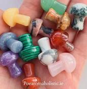 Mushroom Crystal Worry Stones Carving Natural Stone image