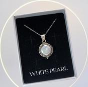Pearl Pendant Necklace 925 Sterling Silver Purity/Sincerity image