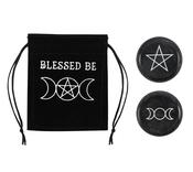 BLESSED BE LUCKY CHARM SENTIMENT STONE
