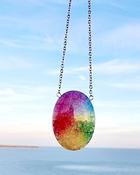 Solar Quartz Crystal Pendant Chakra Amulet 925 Sterling Silver Necklace image