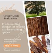 Cedar Sacred Wood White Cedar Bark Stick Organic Aromatherapy Smudging image