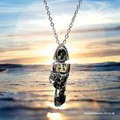 Meteorite Campo Del Cielo Genuine Moldavite Crystal Amulet Necklace Pendant Talisman image